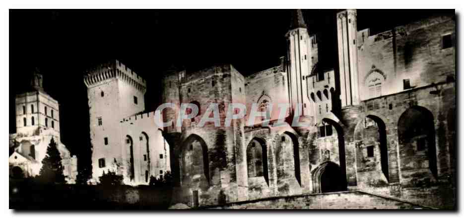 CPA Avignon Le Palais des Papes La Cathedrale de Notre Dame des Doms