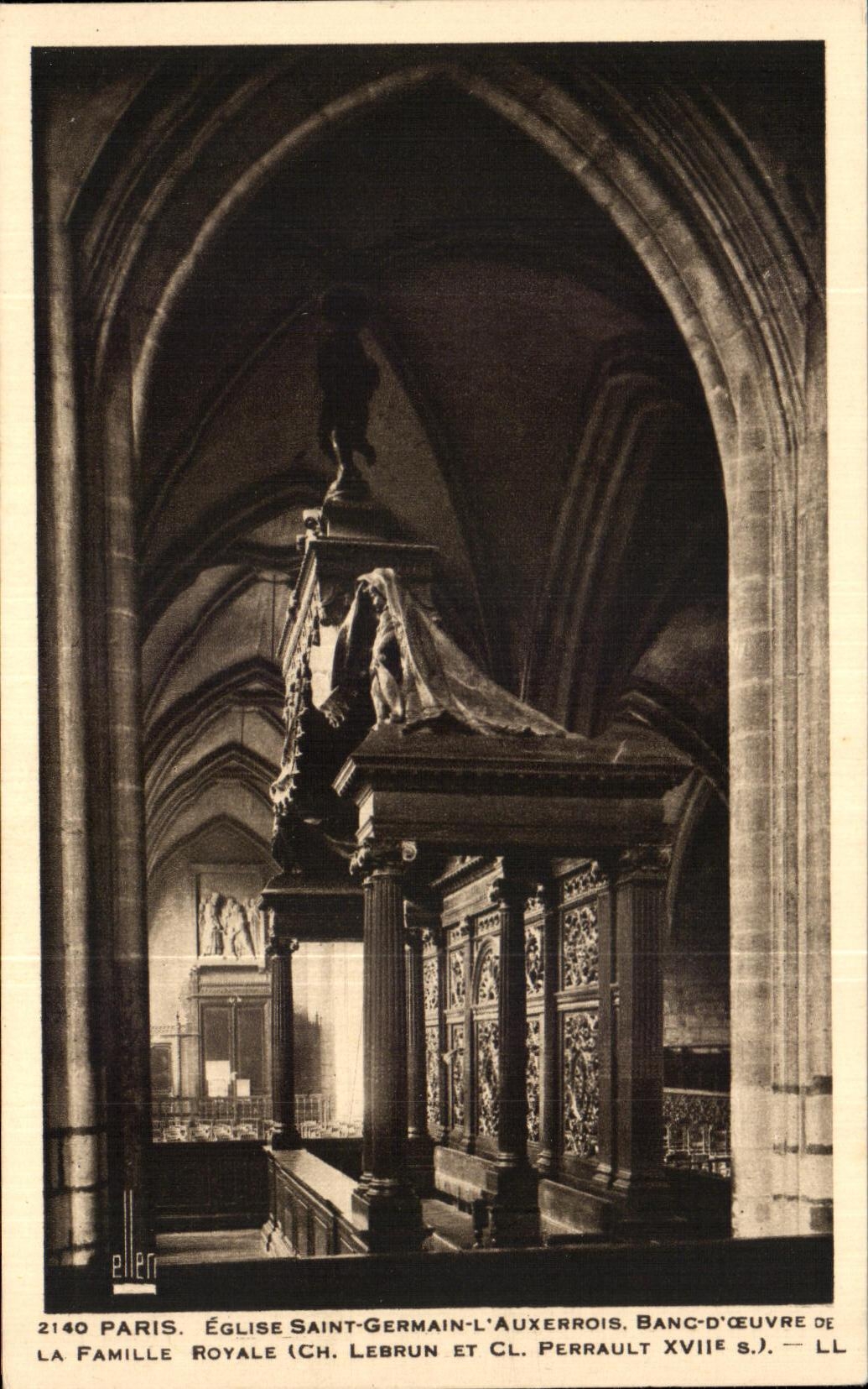 CPA Paris Eglise Saint Germain L 'Auxerrois Banc D'Oeuvre De La Famille Royale