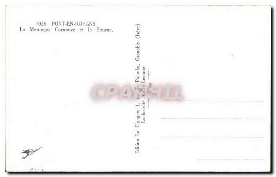 La Cigogne — La Montagne Cornouze et la Bourne — Édition Palanka, Pont-en-Royans — Reverso