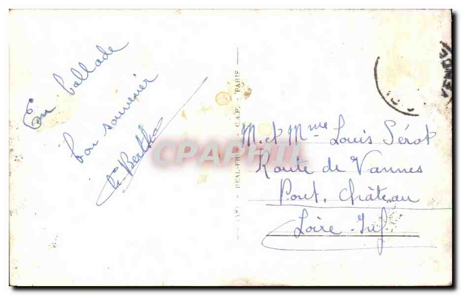 Ile de Noirmoutier — Anse Rouge — éditeur C.A.O. n°6 — Rückseite