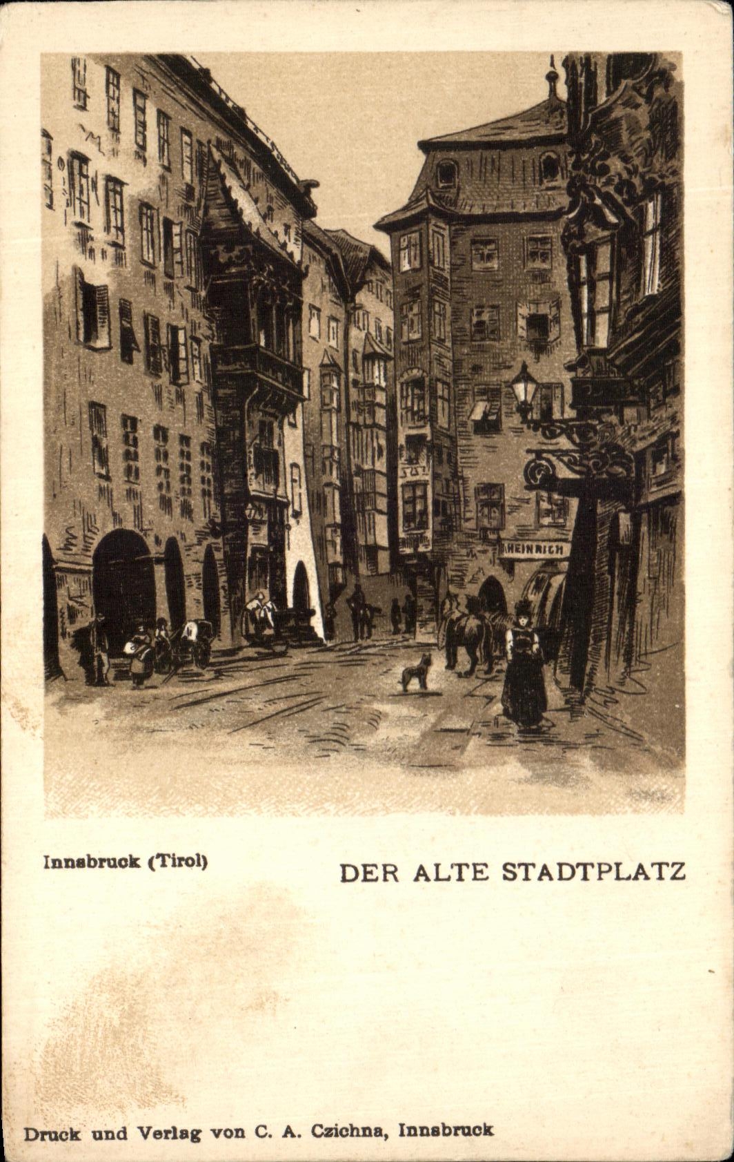 CPA Innsbruck Der Alte Stadtplatz