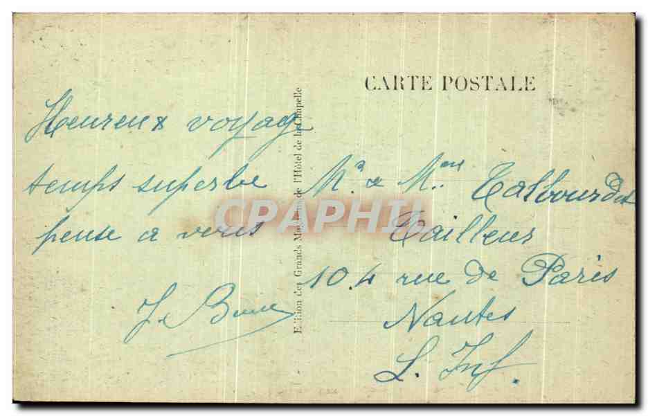 CPA Les Pyrenees Lourdes Le Calvaire Breton — Verso