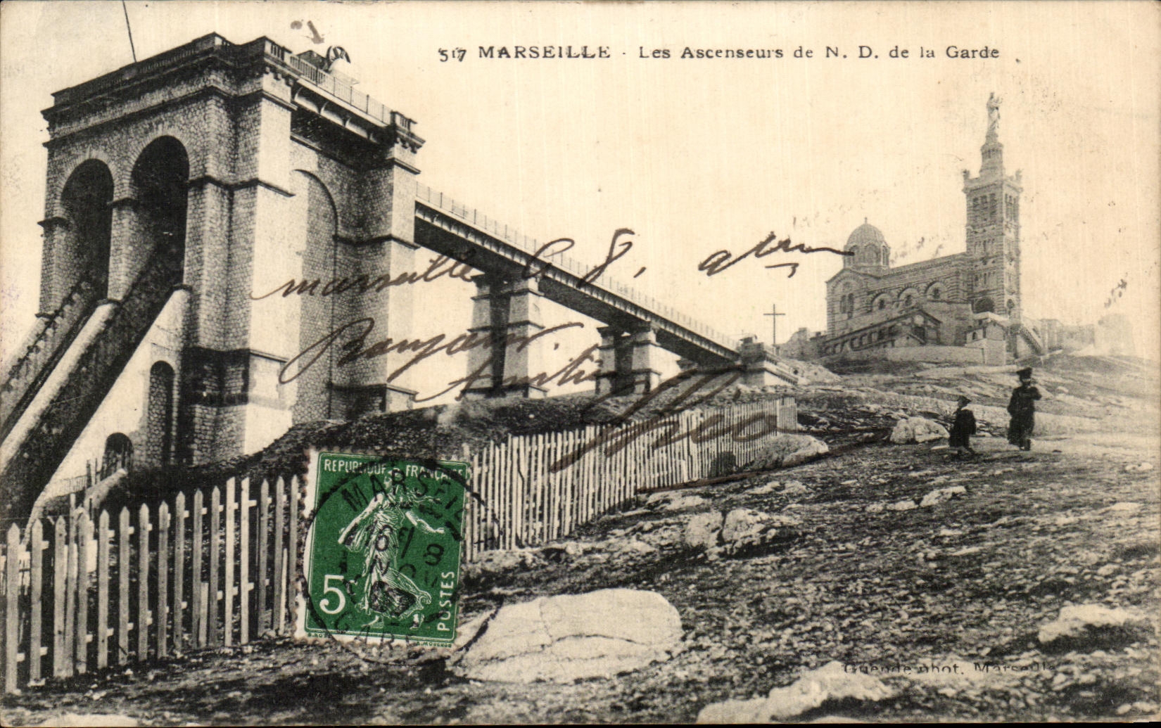 CPA Marseille Les Ascenseurs De N D De In Garde