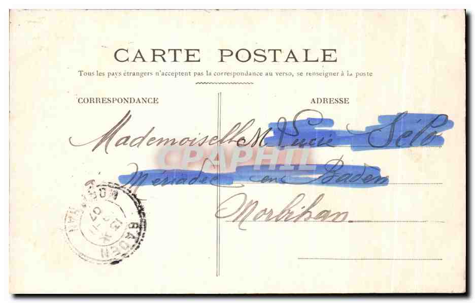 CPA Souvenir De Paris — Rückseite