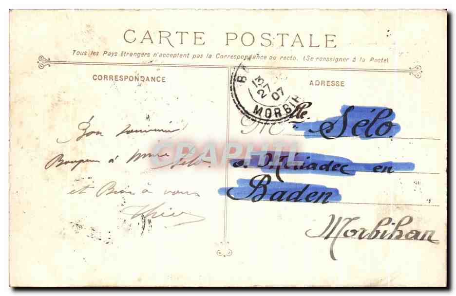 CPA Toulon Cap Brun Les Pins du Peintre Courdouan — Verso