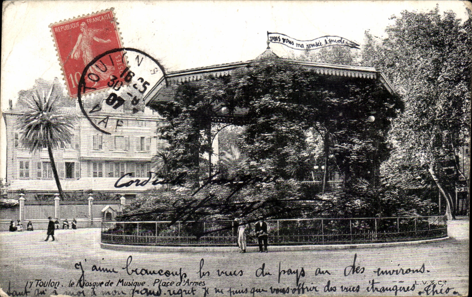 CPA Toulon Le kiosque de Musique Place D'Armes