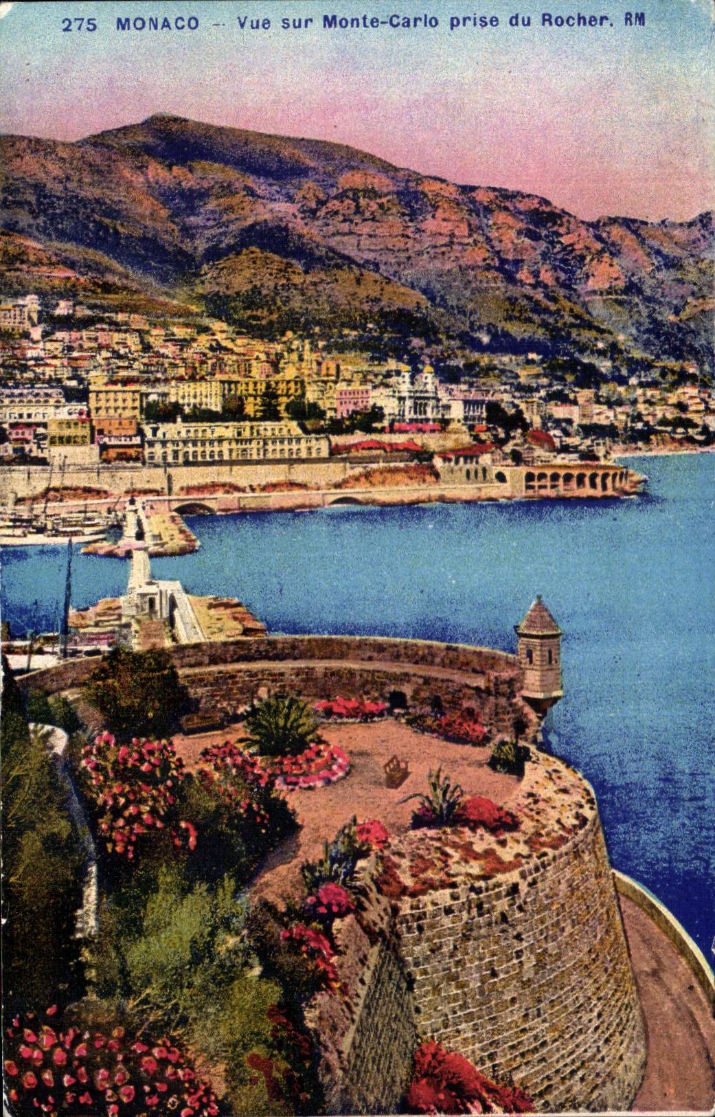 CPA Monaco Vue Sur Monte Cario prise du Rocher
