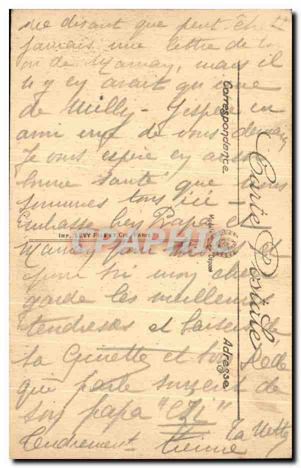 CPA Pau Le Chateau vu de la Bassse Plante — Verso