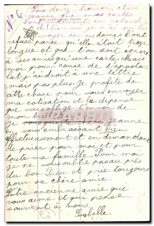 CPA Virton Ecole Normale Et Pensionnat Interieur De La Chapelle — Rückseite