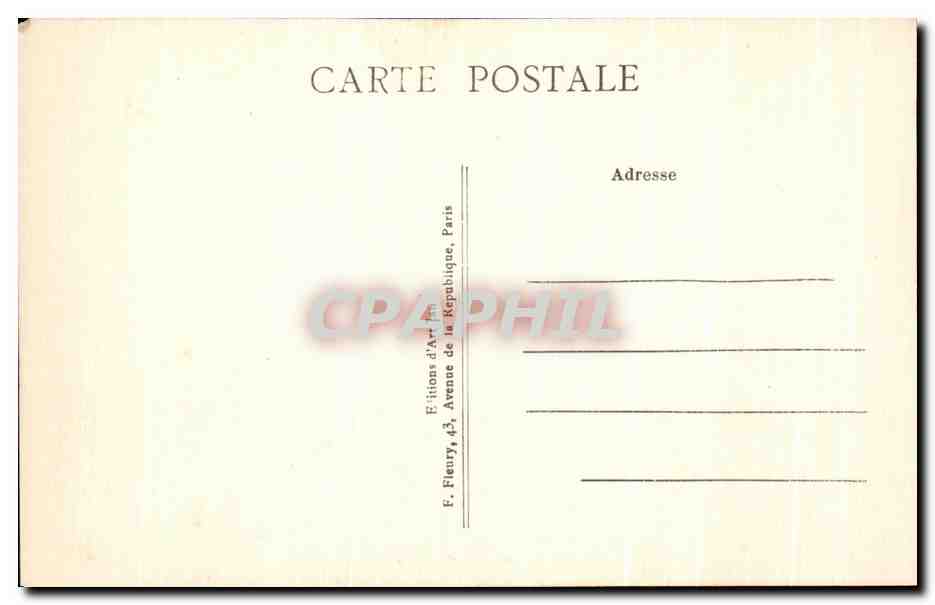 CPA Paris Le Palais de la Concorde la nult — Rückseite