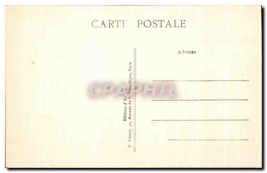 CPA Paris La Gare Saint Lazare et la Place du Havre Peugeot  — Rückseite