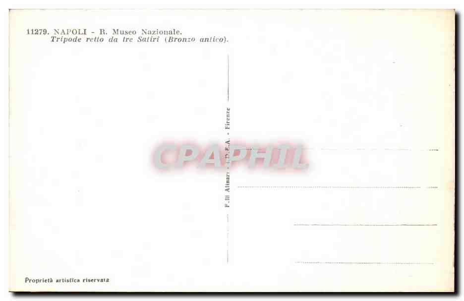 CPA Napoli Museo Nazionale — Verso