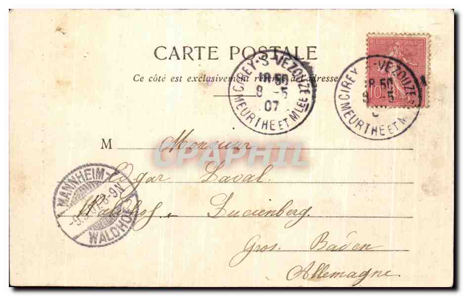 CPA Nancy Tombeau de la reine a Bonsecours  — Verso