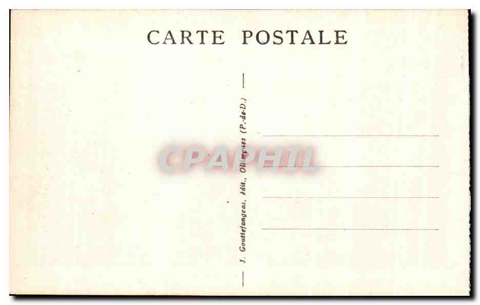 CPA Le Mont Dore Paysage Vallee d'Enfer Vaches  — Verso