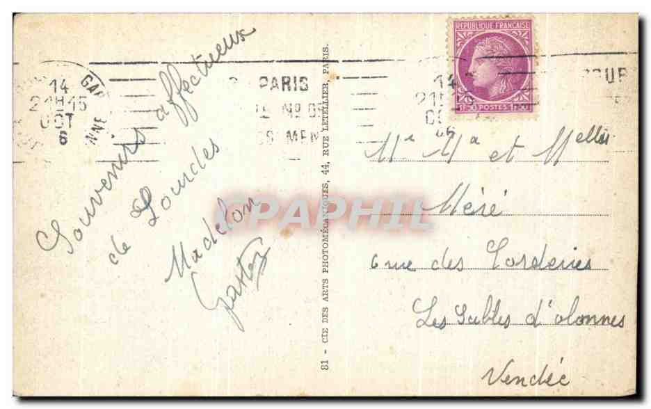 CPA Cauterets Le lac de gaube  — Verso