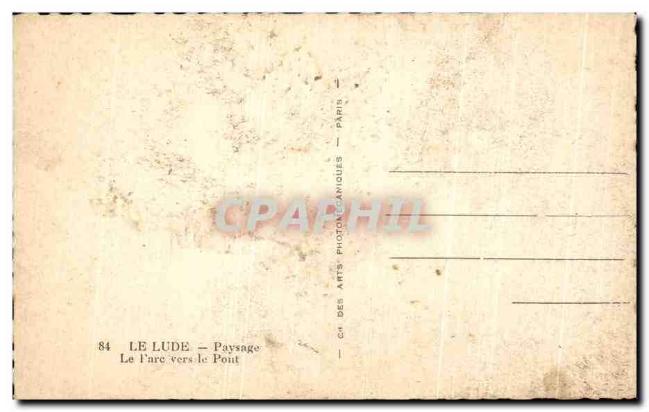 CPA Le lude Paysage Le L'arc Vers le Pont — Rückseite