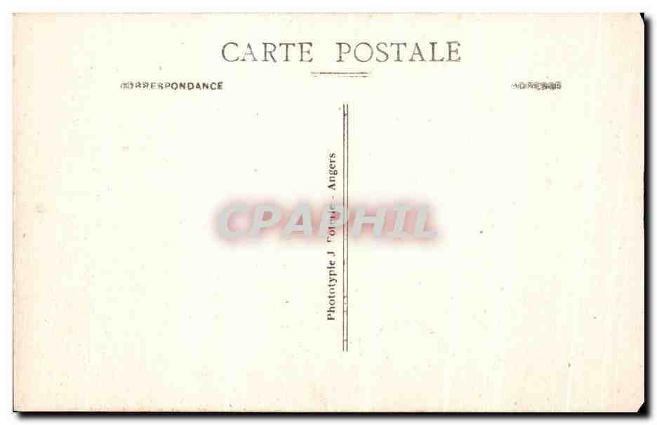 CPA Angers La Statue du Rol Rene et le Chateau — Rückseite