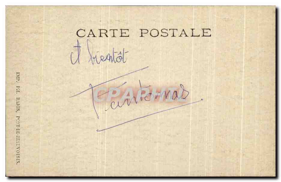 CPA Environs de Pont de Beauvoisin Gorges de Chailles signe Fantomas ! — Rückseite