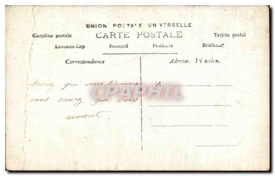 CPA Fantaisie Homme poisson  — Rückseite