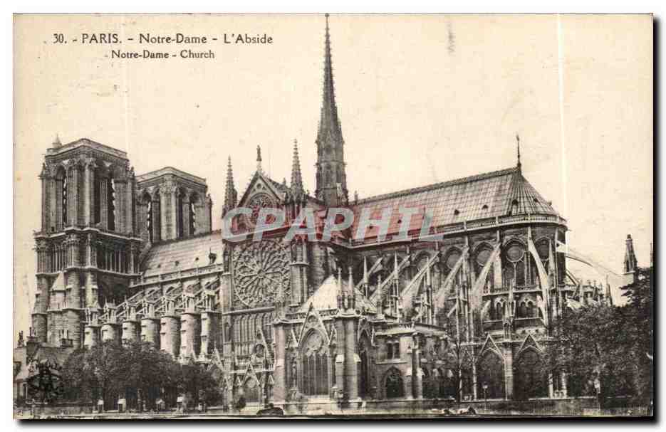 CPA Paris Notre Dame L'Abside Notre Dame 