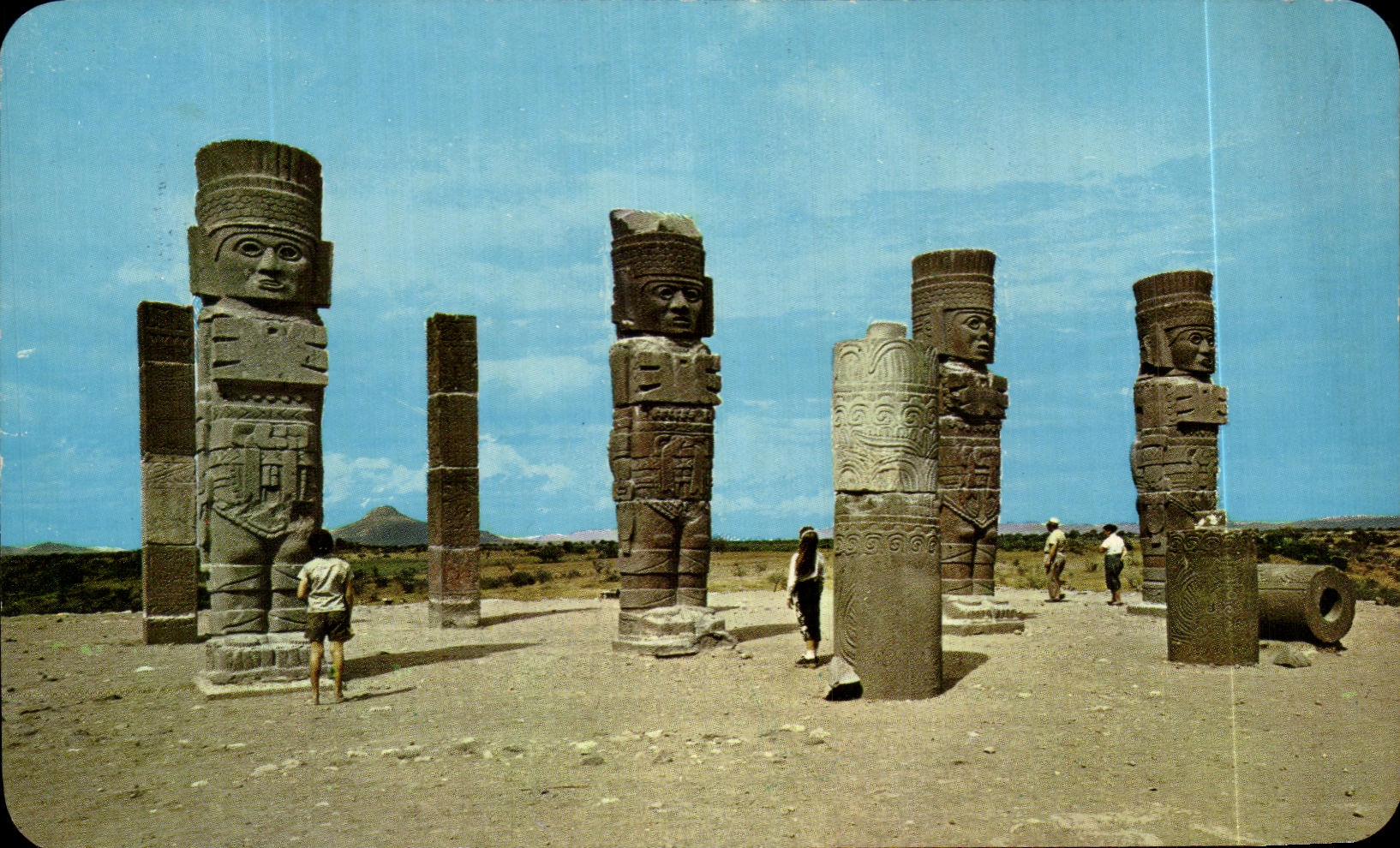 Zona Arqueológica de Tula — site de la civilisation tolteque — TARJETA POSTAL "VISTA COLOR"