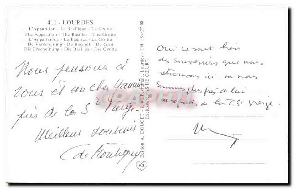 CPM Lourdes — Verso