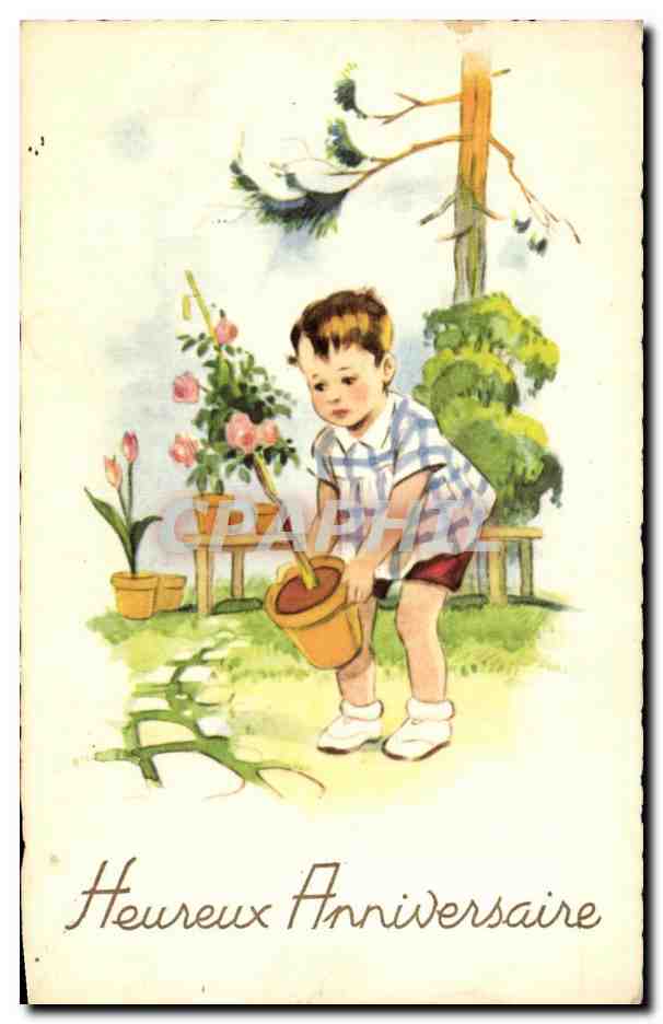 CPA Heureux Anniversaire Enfant 