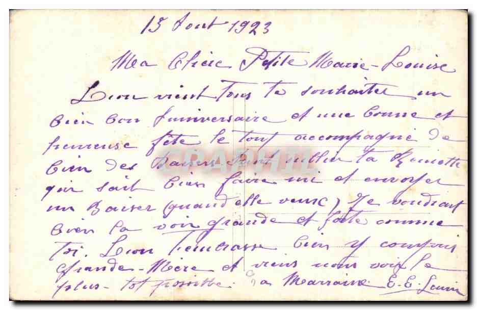 CPA Heureux Anniversaire — Rückseite