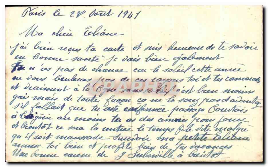 CPA Fantaisie Fleurs Roses  — Rückseite