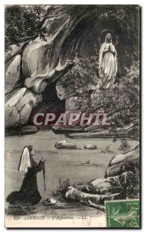 CPA Lourdes L'Apparition