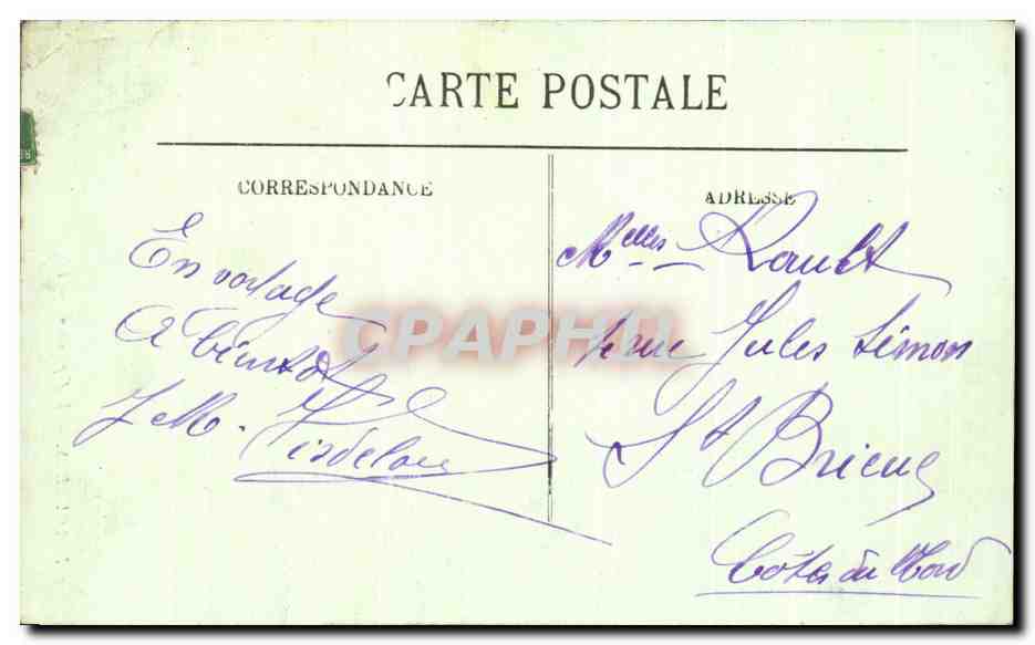 CPA Lourdes L'Apparition — Verso