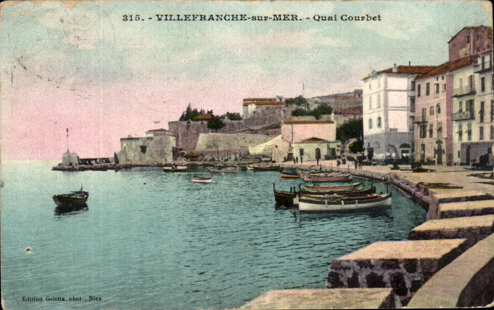 CPA Villefranche sur Mer Quai Coubet Bateaux 