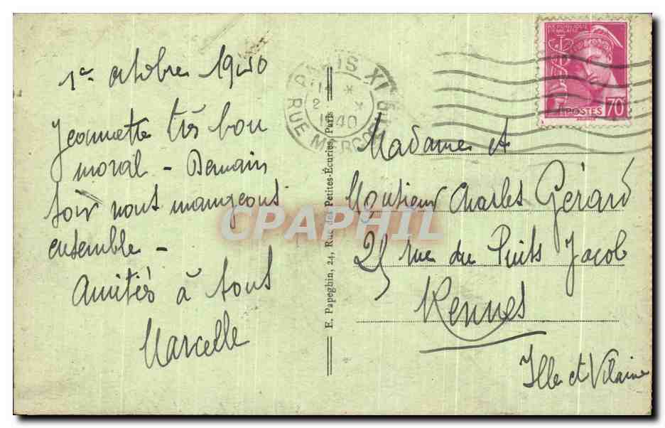 CPA Paris La Madeleine  — Rückseite
