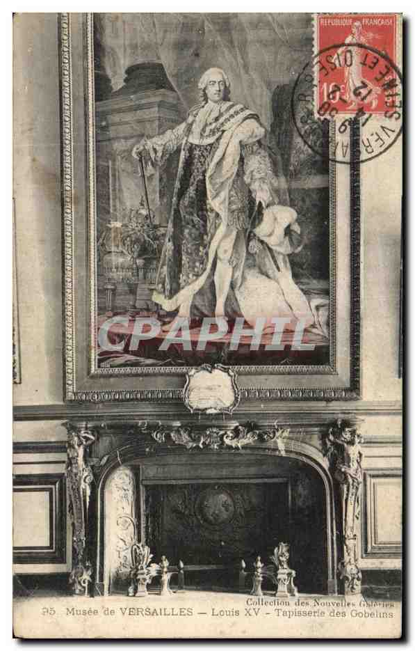 CPA Musee de Versailles louis XV Tapisserie des Gobelins