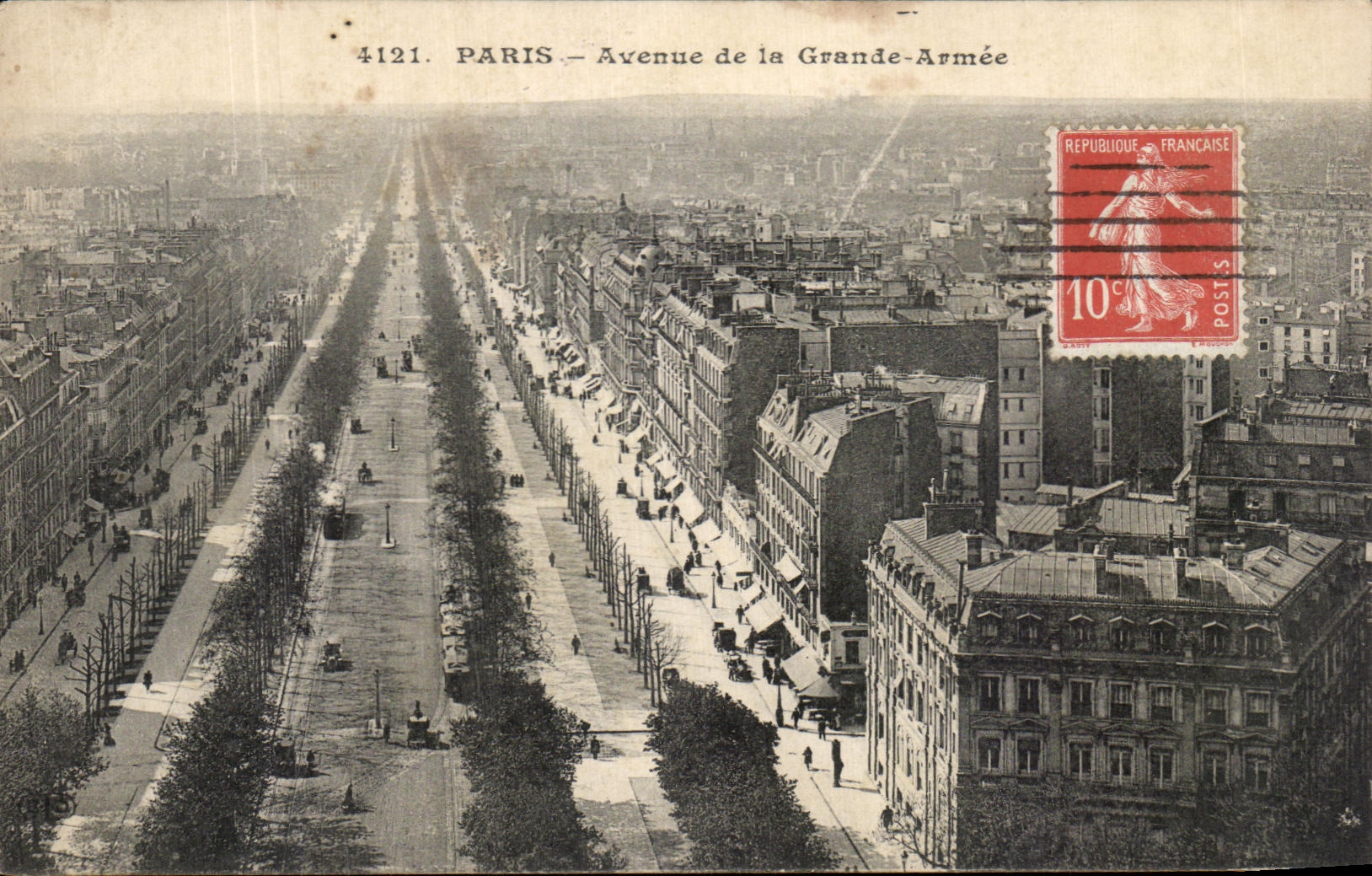 CPA Paris Avenue de la Grande Armee