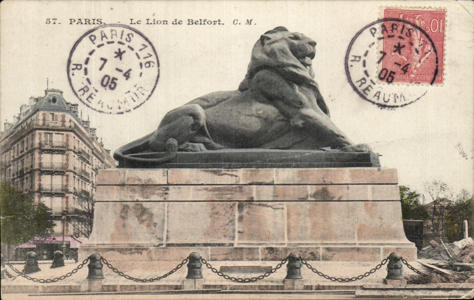 CPA Paris Le Lion de Belfort