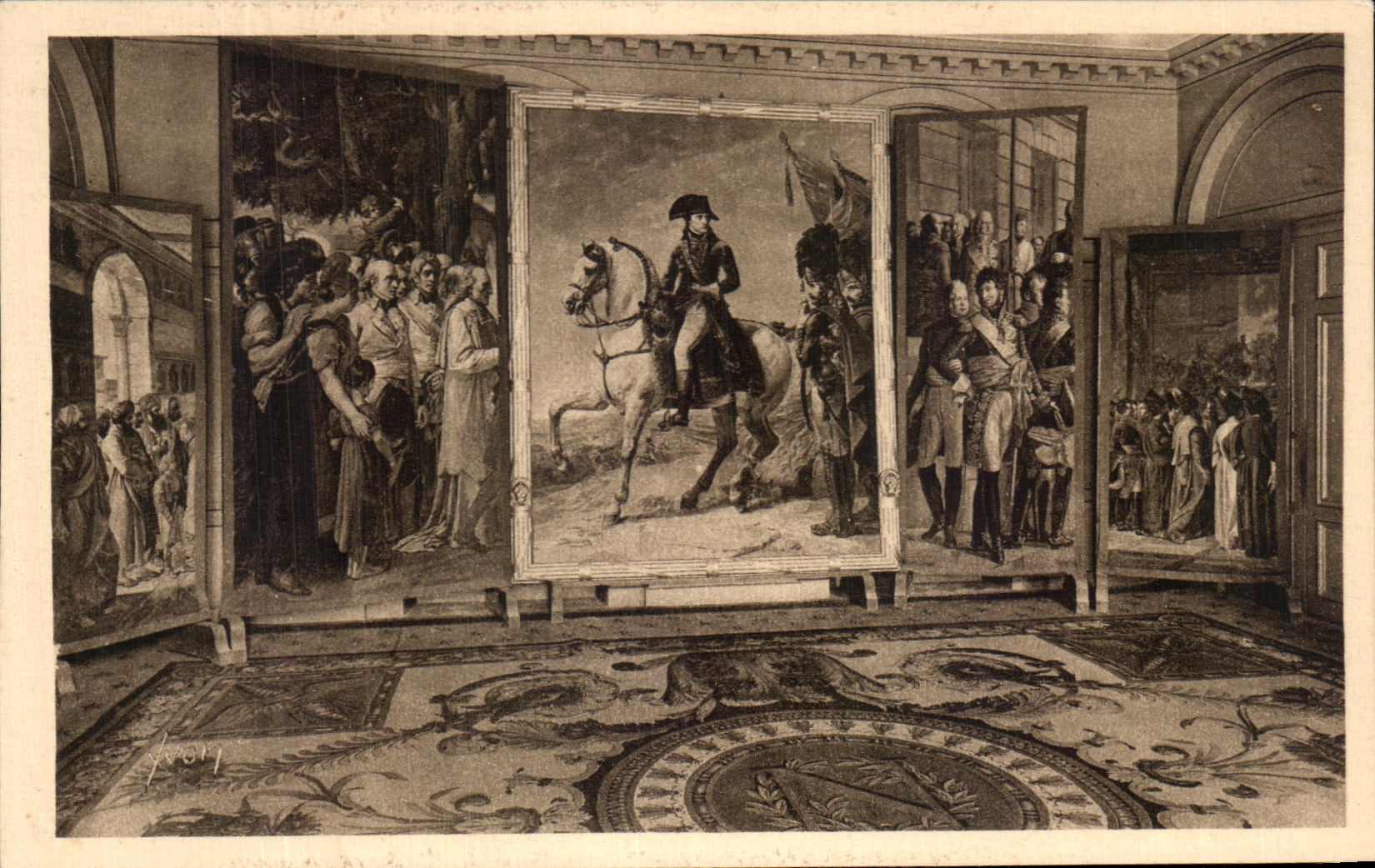 CPA Palais De Malmaison Salon de Billard et Tapisieries de Beauvais Napoleon 1er