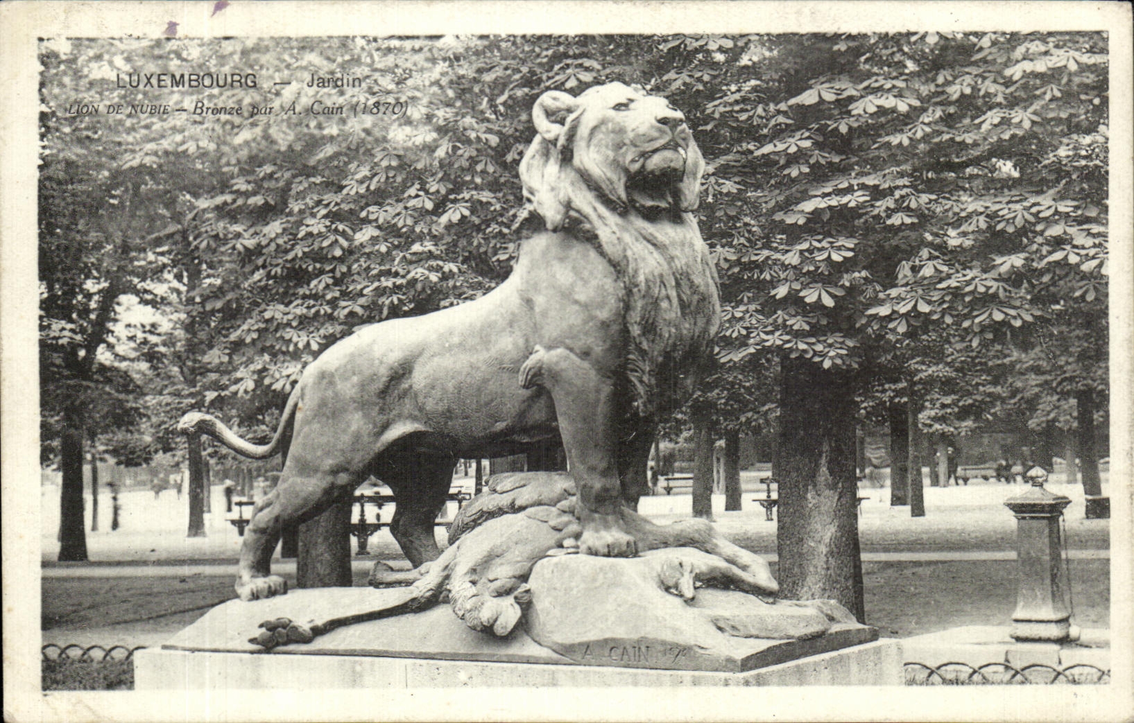 CPA Luxembourg Jardin Lion Paris 
