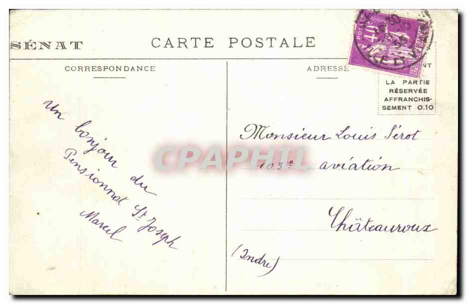CPA Luxembourg Jardin Lion Paris  — Verso