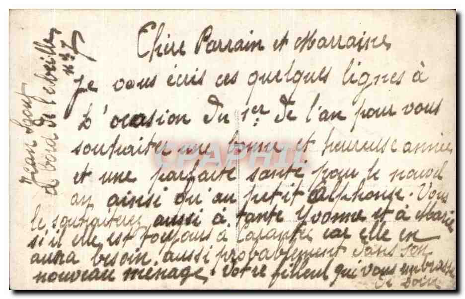 CPA Fantaisie Fleurs Enfant — Rückseite