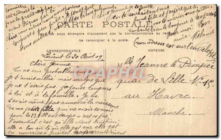 CPA Fantaisie Femmes Ste Jeanne  — Rückseite
