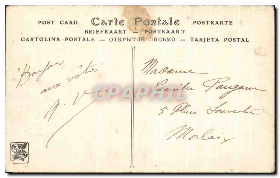 CPA Fantaisie Salon 1913 Bellanger La vieille tour  — Verso