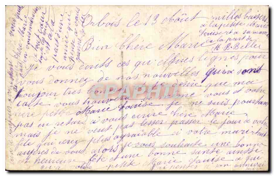 CPA Fantaisie Fleurs  — Verso