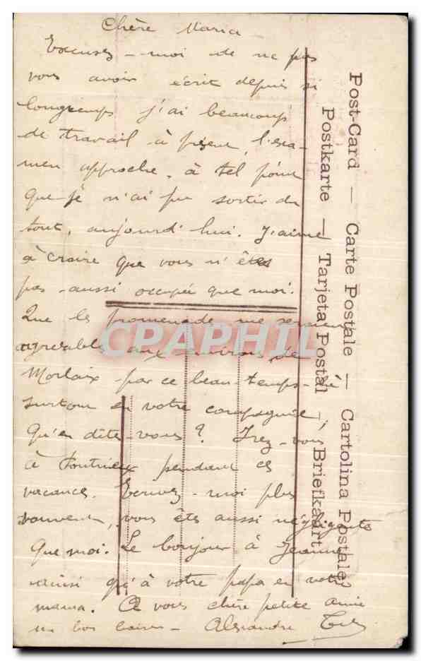 CPA Fantaisie Femme — Verso
