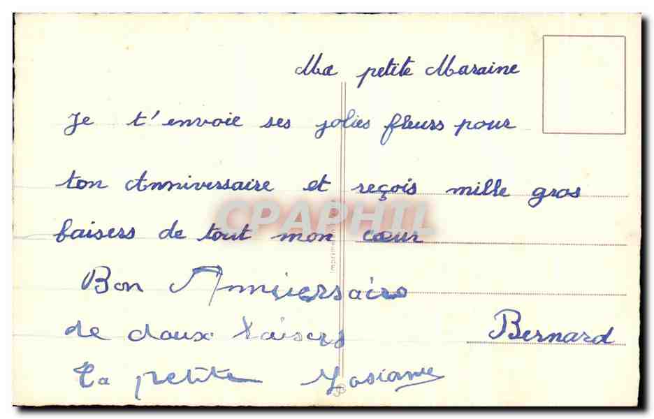 CPA Fantaisie Fleurs  — Verso