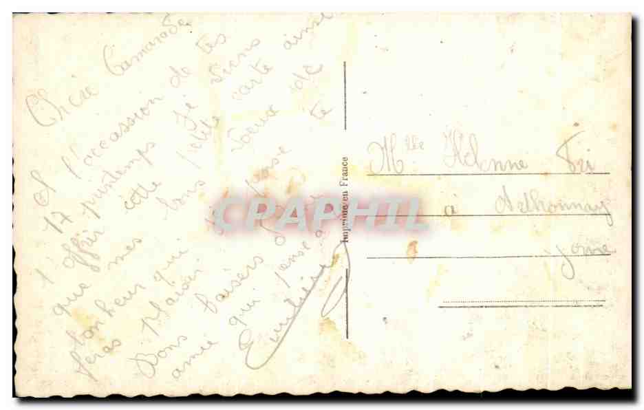 CPA Fantaisie Fleurs  — Verso