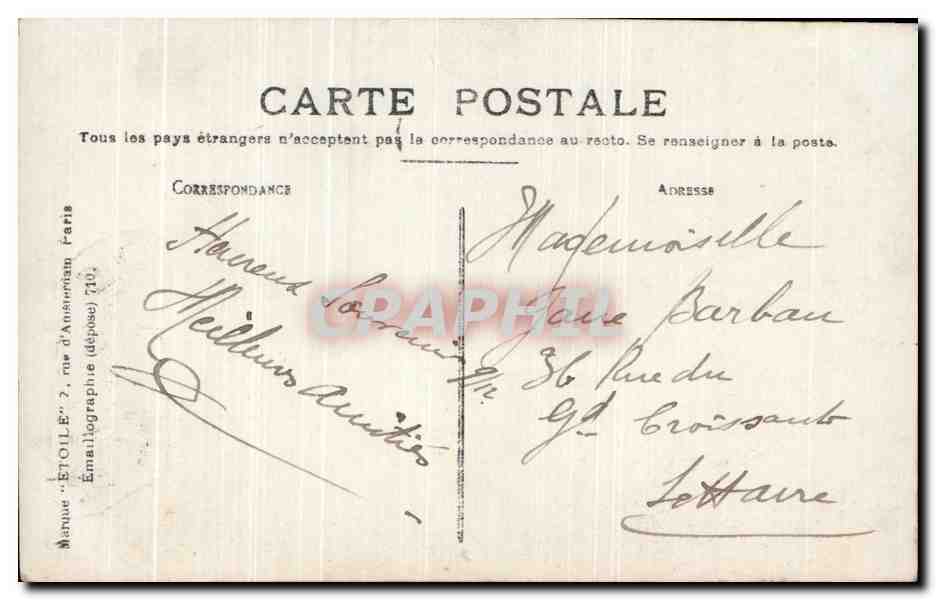 CPA Fantaisie Fleurs  — Rückseite