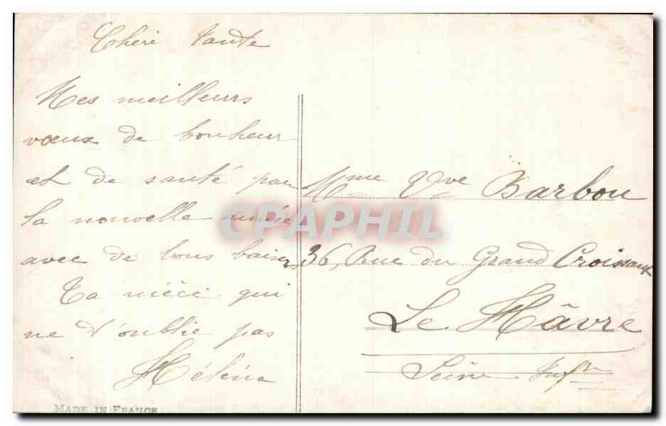 CPA Fantaisie Fleurs  — Back