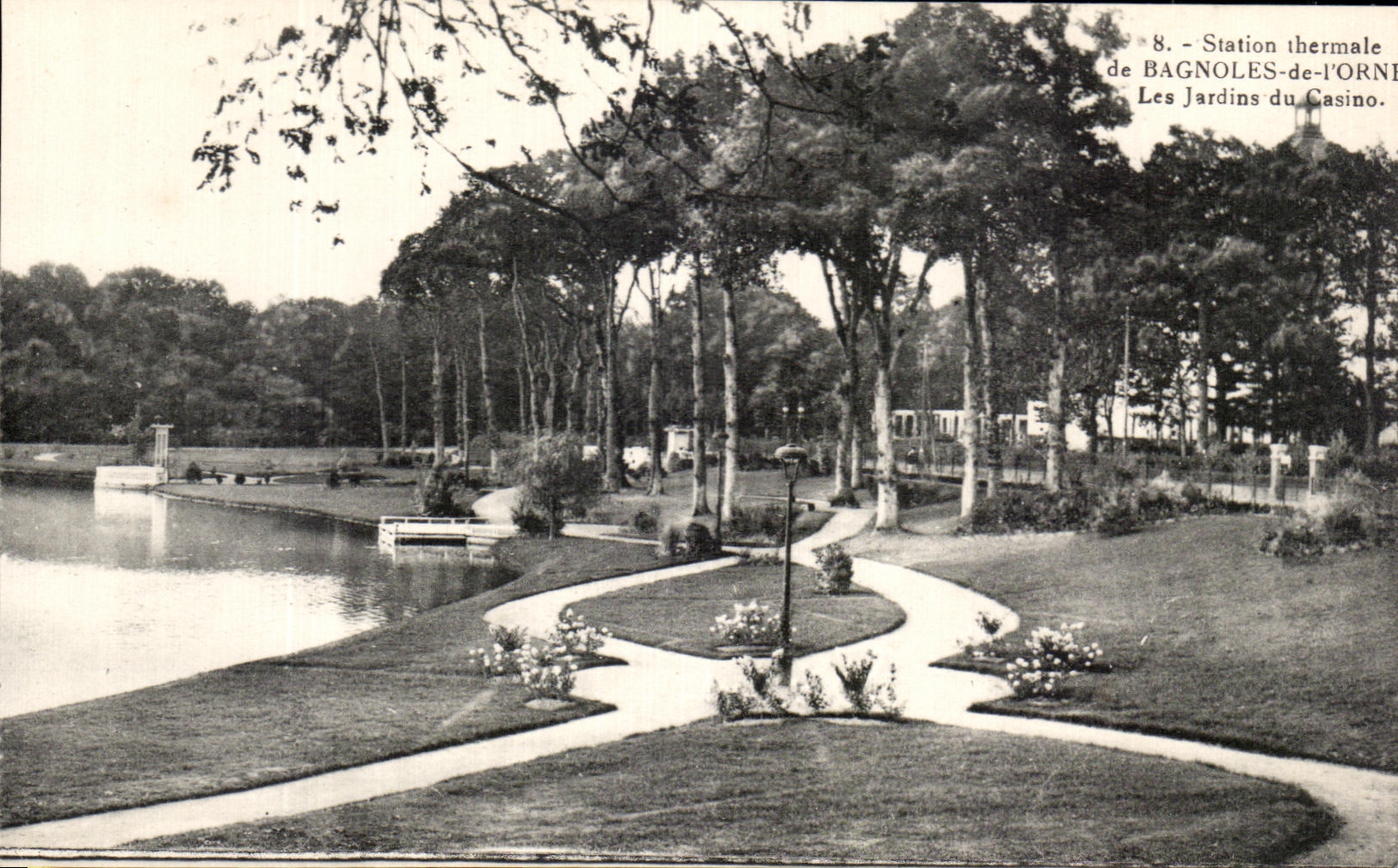 I Giardini del Casinò — Stazione termale di Bagnolles-de-l'Orne — Editore Morn, Bagnolles-de-l'Orne, n°8