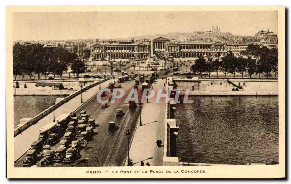 CPA Paris La Pont Et La Place De La Concorde